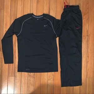 Nike dri-fit shirt/ sweatpants outfit